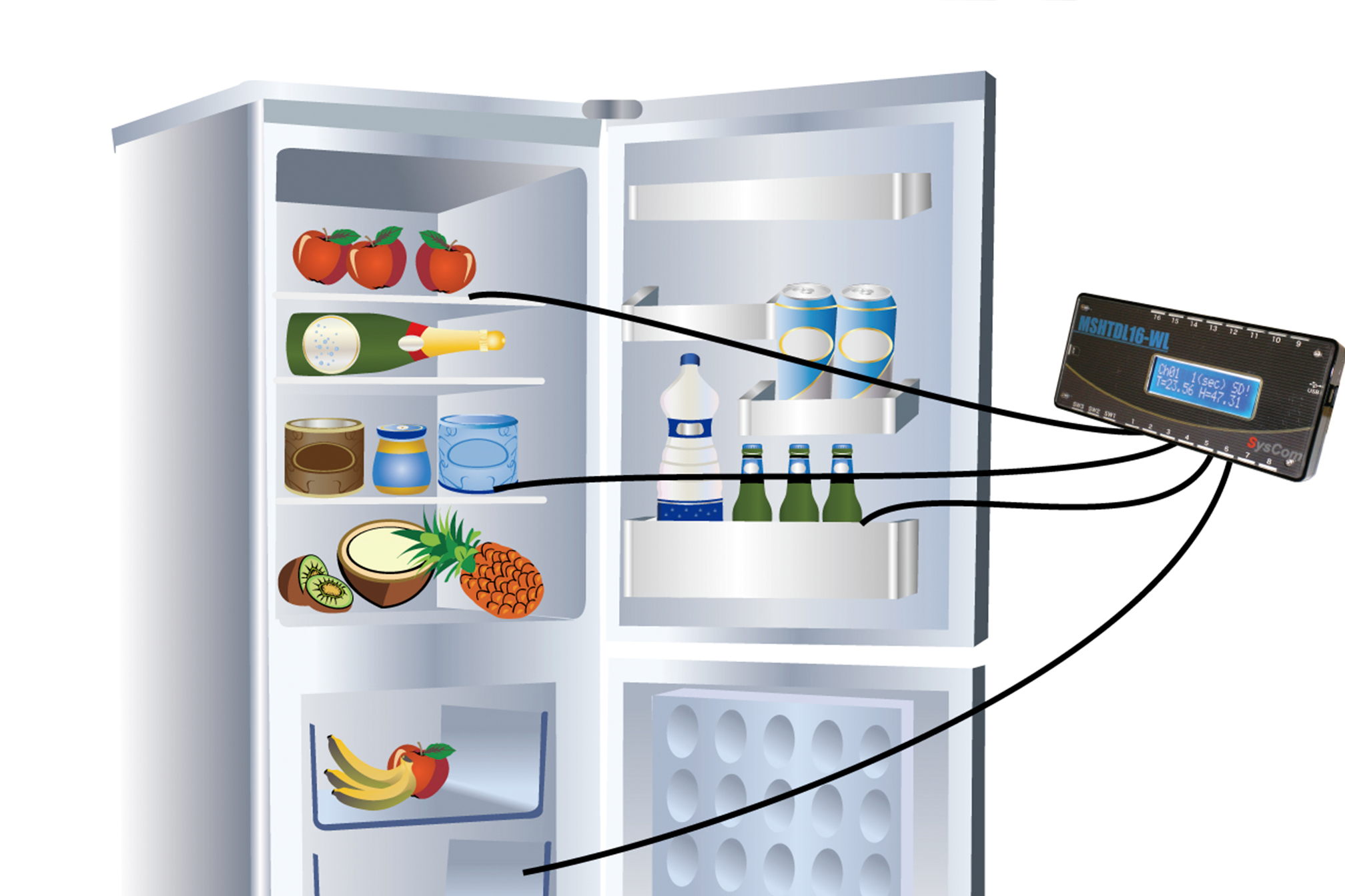 冷蔵庫内　測定原理　原理